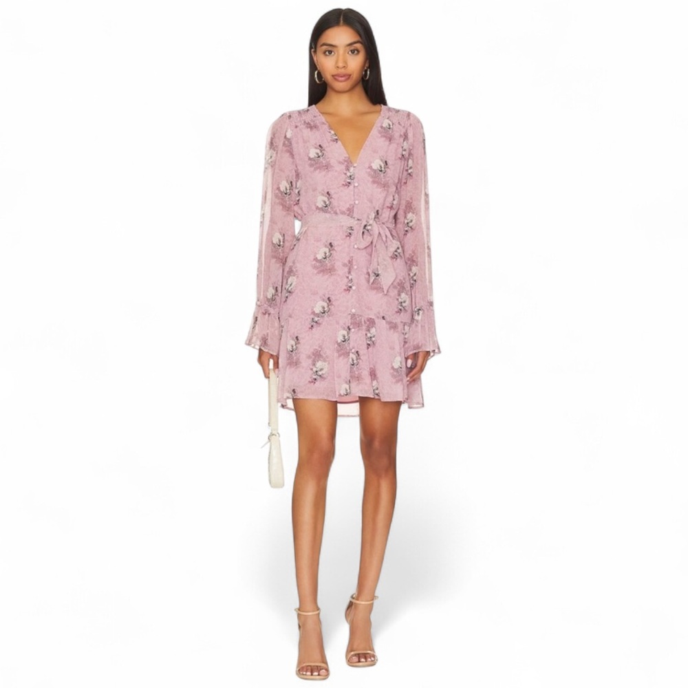 PAIGE Carmela Dress, Sunrise Pink Multi, Silk, Medium